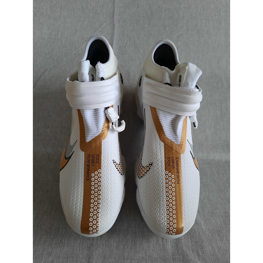 Nike Men US 8.5 Force Zoom Trout 7 Pro Mid Baseball Cleats White/Gold C13134-106